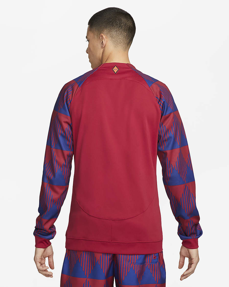 FC Barcelona Academy Pro Men's Nike Full-Zip Knit Soccer Jacket. Nike.com